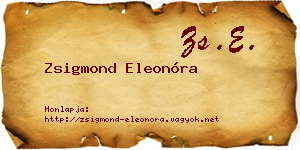 Zsigmond Eleonóra névjegykártya