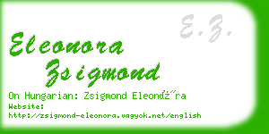 eleonora zsigmond business card